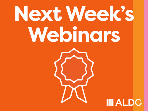 ALDC’s Upcoming Webinars